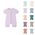 thumbnail image 1 of Newborn Baby Boy Outfits Baby Rompers Boy Boys Romper & Jumpsuit Baby Rompers Pajamas Zipper Short Sleeve Sleeper Jumpsuit for Comfortable and Sleep, 1 of 3