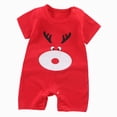 thumbnail image 1 of Newborn Baby Boy Romper Short Sleeve Floral Print Onesie Summer Outfit Cute 0 3 6 9 12 18 Months Infant Shorts Style Clothes Gibobby,6-12 Months,Red, 1 of 4