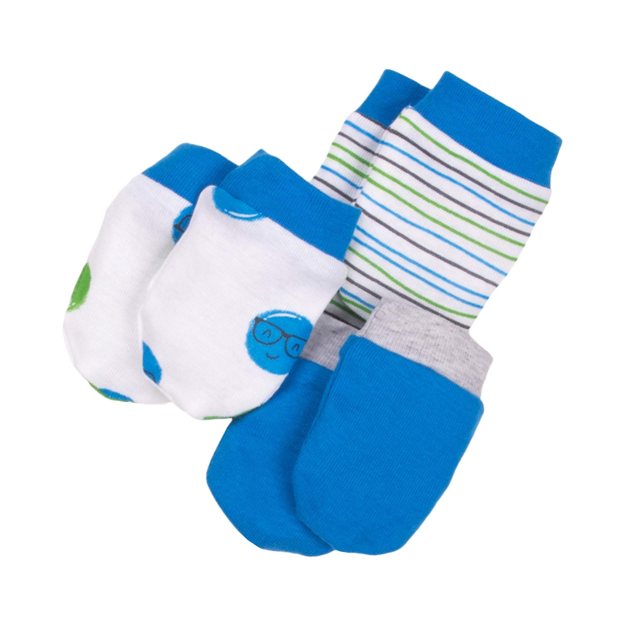 Newborn Baby Boy Scratch Mittens, 3pack