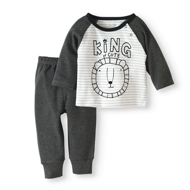 Newborn Baby Boy Shirt & Pant 2pc Outfit Set