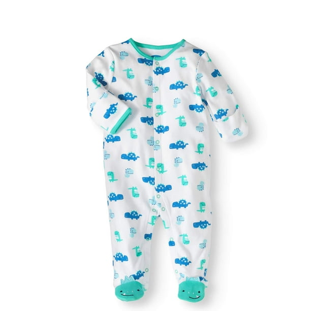 Newborn Baby Boy Sleep 'N Play with Mitten Cuffs