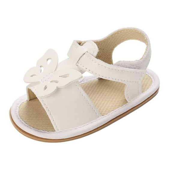 Newborn Baby Boys Girl Boy Sandals Solid Color Cute Anti-Slip Soft Sole Solid Color Flats Shoes Summer Outdoor Casual First Walker Shoes 6-12 Months