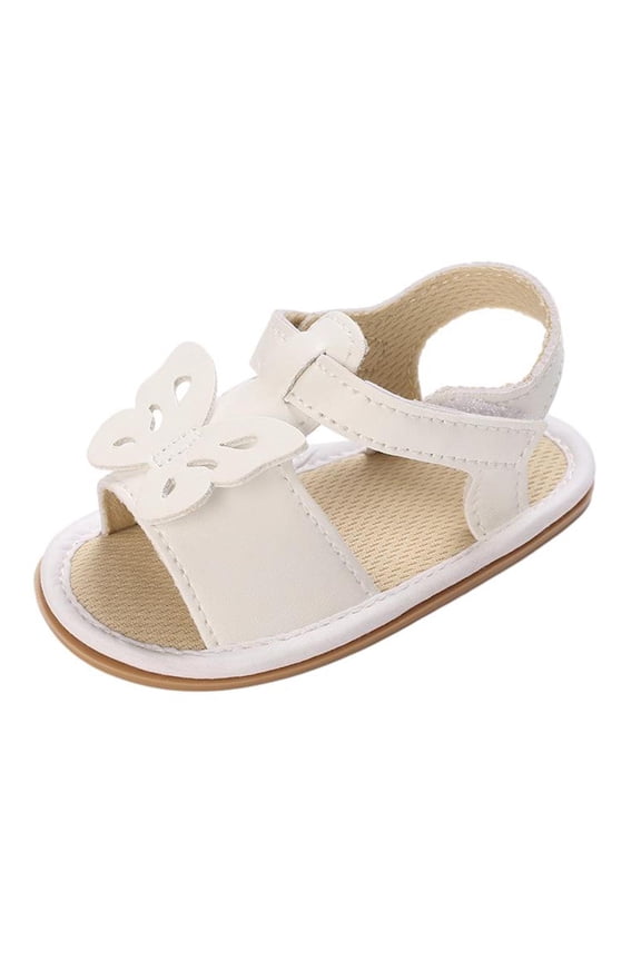 Newborn Baby Boys Girl Boy Sandals Solid Color Cute Anti-Slip Soft Sole Solid Color Flats Shoes Summer Outdoor Casual First Walker Shoes 6-12 Months
