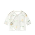 thumbnail image 1 of Newborn Baby Boys Girls Side Snap Shirts Cute Graphic Print Cotton Long Sleeve Kimono Bodysuits Unisex Infant Comfy Tee Shirts Top, 1 of 3