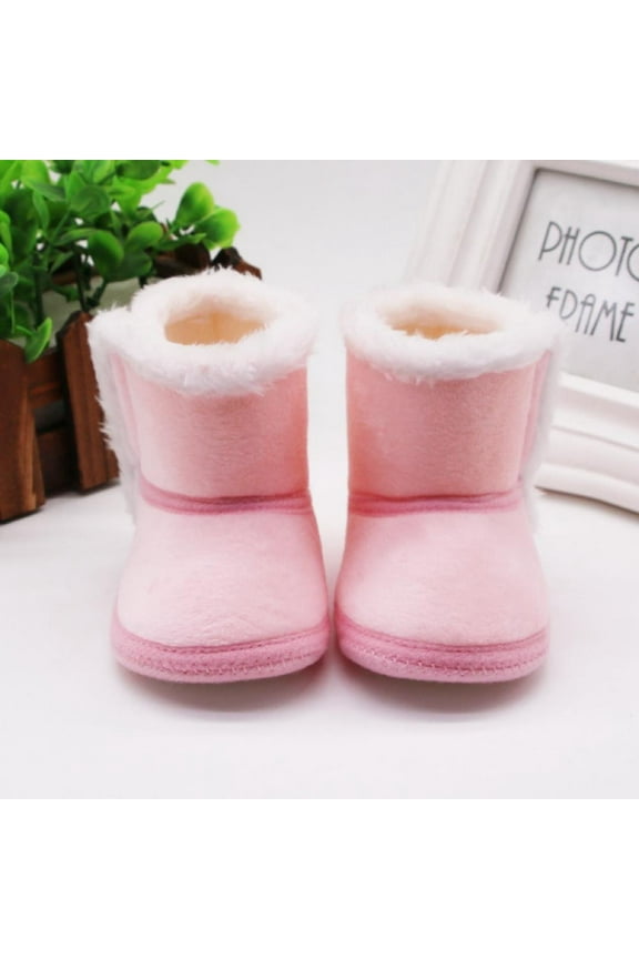 Newborn Baby Boys Girls Snow Winter Boots Infant Toddler Soft Sole Anti-Slip Winter Warm Crib Booties Shoes 0-18M
