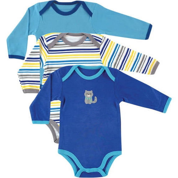 Newborn Baby Boys' Long Sleeve Bodysuit 3-Pack