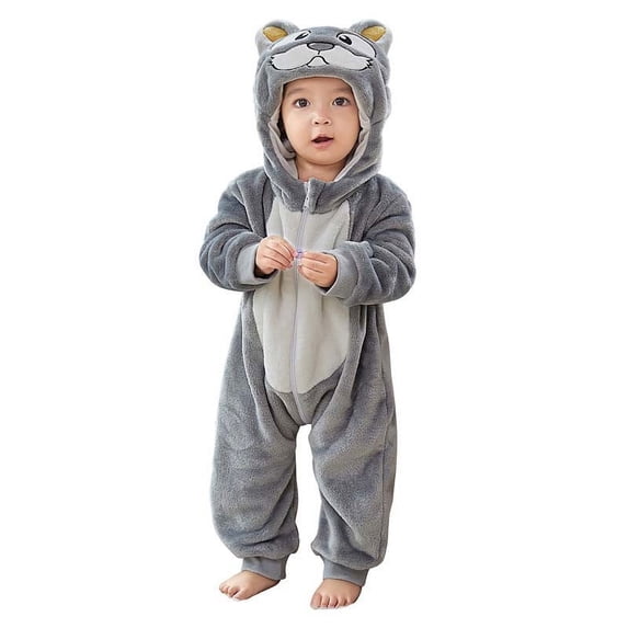 Newborn Baby Cartoon Snowsuit Warm Fleece Hooded Romper Jumpsuit Winter Thicken Jacket Bodysuit Long Sleeve One Piece Outwear Playsuit