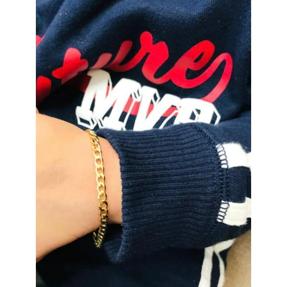 Newborn Baby/Children/Boys/Girls Bracelet, Real Gold Filled Baby Bracelet Cuban Link