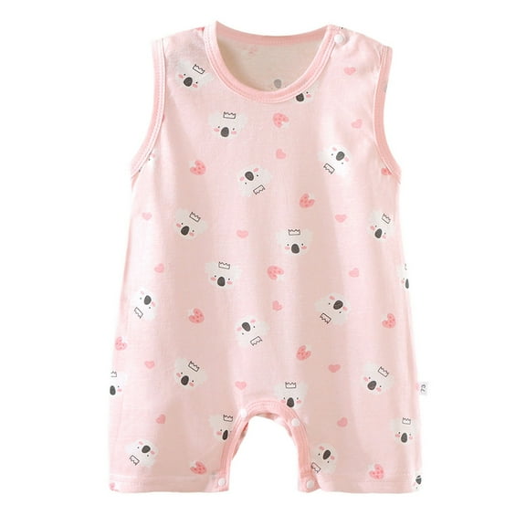 Newborn Baby Cotton Bodysuit Short-Sleeve Unisex Babies Clothing for 18-24 Months Baby Babies 1 18 Months Old Both Boys And Girls Light And Thin With A Closed Crotch