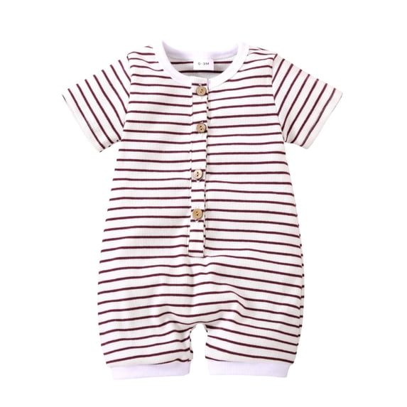Newborn Baby Cotton Bodysuit Short-Sleeve Unisex Babies Clothing for 3-6 Months Preemie Kids Infant Baby Girls Boys Shorts Sleeves Ribbed Romper Bodysuit Jumpsuit Suit