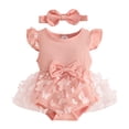 thumbnail image 1 of Newborn Baby Cotton Bodysuit Short-Sleeve Unisex Babies Clothing for 9-12 Months Preemie Baby Summer Sleeveless Skirt, 1 of 6