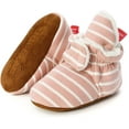 thumbnail image 1 of Newborn Baby Cotton Booties Stay On Slipper Winter Warm Soft Shoes Non-Skid Infant Ankle Boots Crib Shoes, 1 of 6