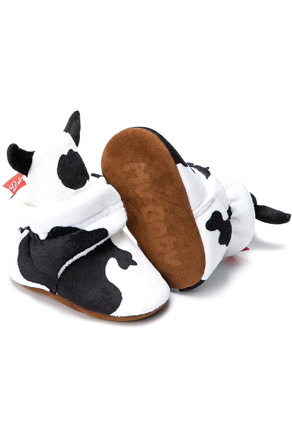 Newborn Baby Cotton Booties Stay On Slipper Winter Warm Soft Shoes Non-Skid Infant Ankle Boots Crib Shoes