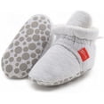 thumbnail image 1 of Newborn Baby Cotton Booties Stay On Slipper Winter Warm Soft Shoes Non-Skid Infant Ankle Boots Crib Shoes, 1 of 6
