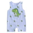 thumbnail image 1 of Newborn Baby Cotton Mesh Bodysuit for 0-3 Months Baby Newborn Baby Boys Sleeveless Seersucker Romper Straps Overalls Jumpsuit Summer Smocked Clothes, 1 of 7