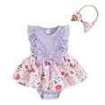 thumbnail image 1 of Newborn Baby Cotton Mesh Bodysuit for 6-9 Months Preemie Baby Girls Summer Comfortable And Breathable Bodysuits Cute Cartoon Print Bodysuits, 1 of 7