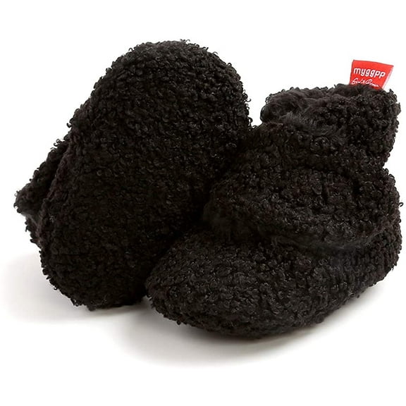 Newborn Baby Cozy Fleece Booties with Grippers Winter Slippers Socks Soft Sole Stay On Infant First Walker Crib Shoes