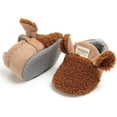 thumbnail image 1 of Newborn Baby Cozy Fleece Booties with Grippers Winter Slippers Socks Soft Sole Stay On Infant First Walker Crib Shoes, 1 of 6