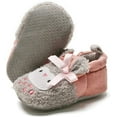 thumbnail image 1 of Newborn Baby Cozy Fleece Booties with Grippers Winter Slippers Socks Soft Sole Stay On Infant First Walker Crib Shoes, 1 of 6