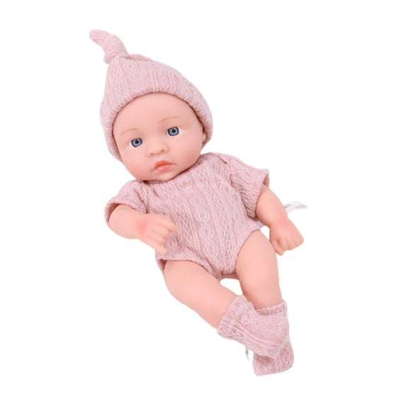 Newborn Baby Dolls, Vinyl Baby Dolls, Realistic 7.48 Inch Baby Doll with Clothes Set Including Pacifier, Adjustable Limbs, Soft Texture, Christmas Birthday Gifts for Boys Girls Grandchildren