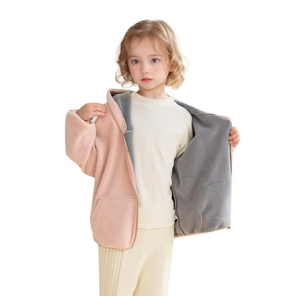 Baby Jacket Cute Printed Solid Long Sleeve Christmas Baby Clothes for Toddler 2-3 Years