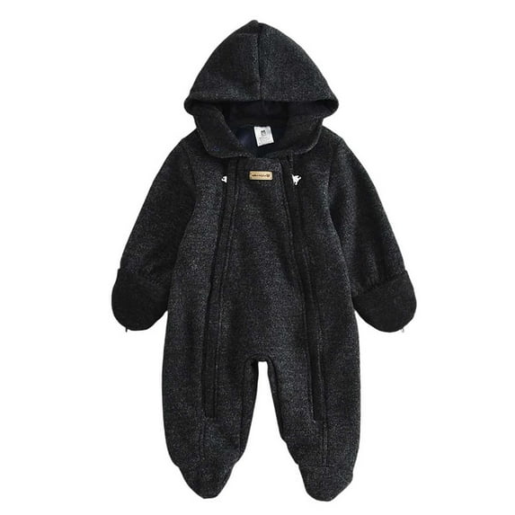 Newborn Baby Fleece Jumpsuit Girls Boys Winter Hooded Coverall Romper Cute Baby Snowsuit Clothes Newborn Baby Jumpsuit