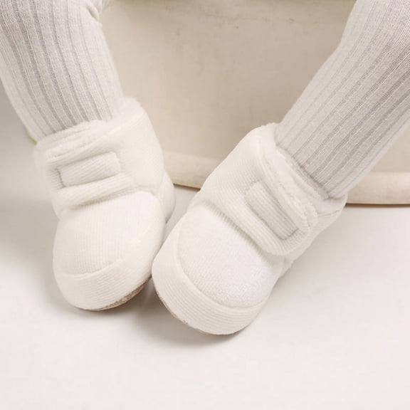 Newborn Baby Fleece Warm Boots Frist Walkers Shoes Infants Soft Sole Booties Snow Shoes