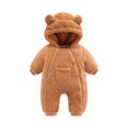 thumbnail image 1 of Baby Warm Jumpsuit Cute Design Cartoon Animal Hooded Jumpsuit Romper Boys Outfits for Baby Boys 3-6 Months, 1 of 9