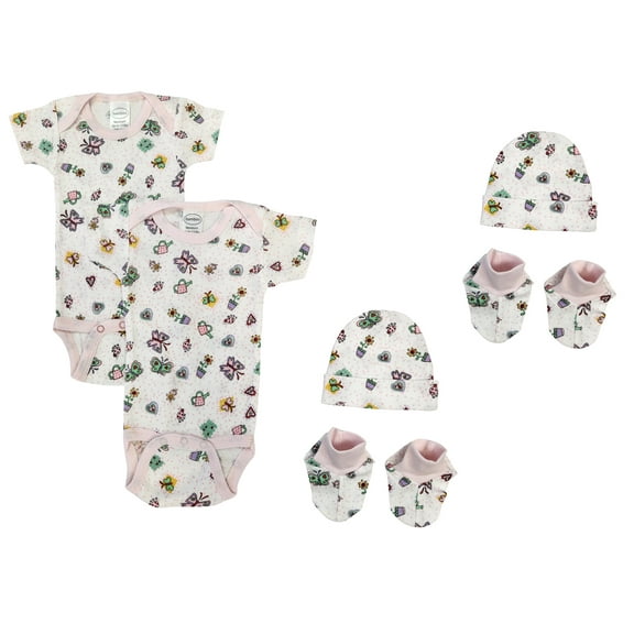 Newborn Baby Girl 6 Pc Layette Sets