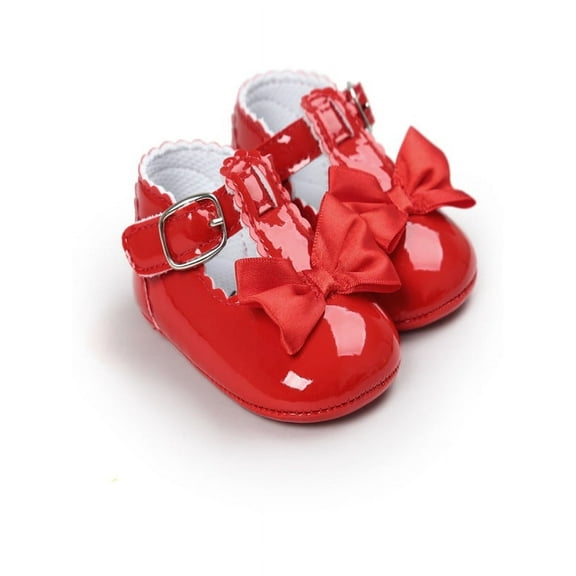 Newborn Baby Girl Bow Anti-slip Crib Shoes Soft Sole Sneakers Prewalker