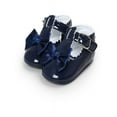 thumbnail image 1 of Newborn Baby Girl Bow Anti-slip Crib Shoes Soft Sole Sneakers Prewalker, 1 of 5