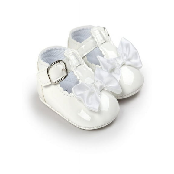 Newborn Baby Girl Bow Anti-slip Crib Shoes Soft Sole Sneakers Prewalker