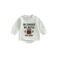 Newborn Baby Girl Boy Football Sweatshirt Romper Funny Letter Long