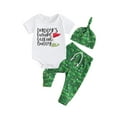 thumbnail image 1 of Newborn Baby Girl Boy Golf Outfit Daddy's Future Golfing Buddy Golf Romper +Golf Pants +Hat Set 3Pcs Summer Clothes, 1 of 7