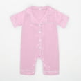 thumbnail image 1 of Pajamas Satin Silk Lapel Collar Short Sleeve Button Down Pjs Summer Pjs for Baby 0-3 Months, 1 of 6