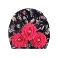 thumbnail image 1 of Newborn Baby Girl Caps Soft Cute Flower Pearl Design Hat Turban Elastic Cap, 1 of 1