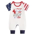 thumbnail image 1 of Newborn Baby Girl Clothes Cotton Bubble Romper for 0-3 Months Baby Newborn 4th Of July Outfit Baby Boy Girl Romper USA Bodysuit Fourth Of July Memorial Cute Summer Clothes, 1 of 7