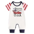 thumbnail image 1 of Newborn Baby Girl Clothes Cotton Bubble Romper for 0-3 Months Baby Newborn 4th Of July Outfit Baby Boy Girl Romper USA Bodysuit Fourth Of July Memorial Cute Summer Clothes, 1 of 7