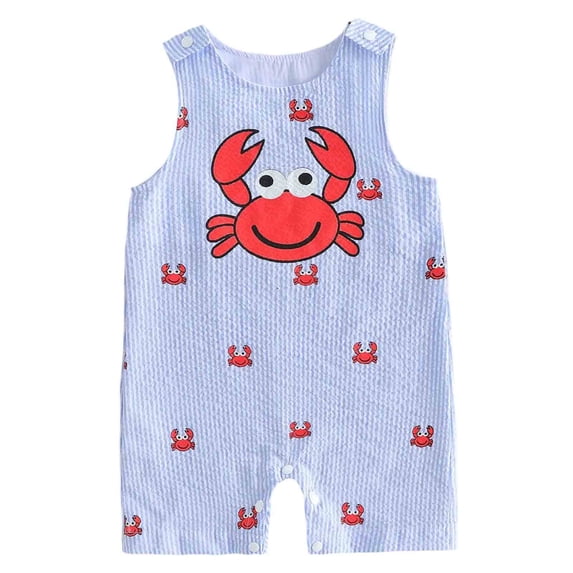 Newborn Baby Girl Clothes Cotton Bubble Romper for 0-3 Months Infant Newborn Baby Boys Sleeveless Romper Straps Overalls Jumpsuit Summer Smocked Clothes