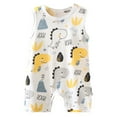 thumbnail image 1 of Newborn Baby Girl Clothes Cotton Bubble Romper for 12-18 Months Newborn Sleeveless Summer Clothes For Babies 1 18 Months Old Both Boys And Girls Light And Thin With A Closed Crotch, 1 of 4