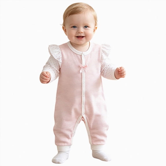 Newborn Baby Girl Clothes Cotton Bubble Romper Preemie Newborn Baby Girl Summer Outfit Long Sleeves Ruffle Smocked Tulle Romper Dress Jumpsuit Clothes,ruffle smocked romper 0-3 Months