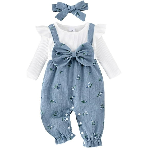 Newborn Baby Girl Clothes Long Sleeve Romper One Piece Jumpsuit Fall Winter Infant Outfits 0 3 6 9 12 18 Months