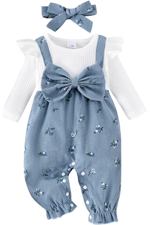 Newborn Baby Girl Clothes Long Sleeve Romper One Piece Jumpsuit Fall Winter Infant Outfits 0 3 6 9 12 18 Months