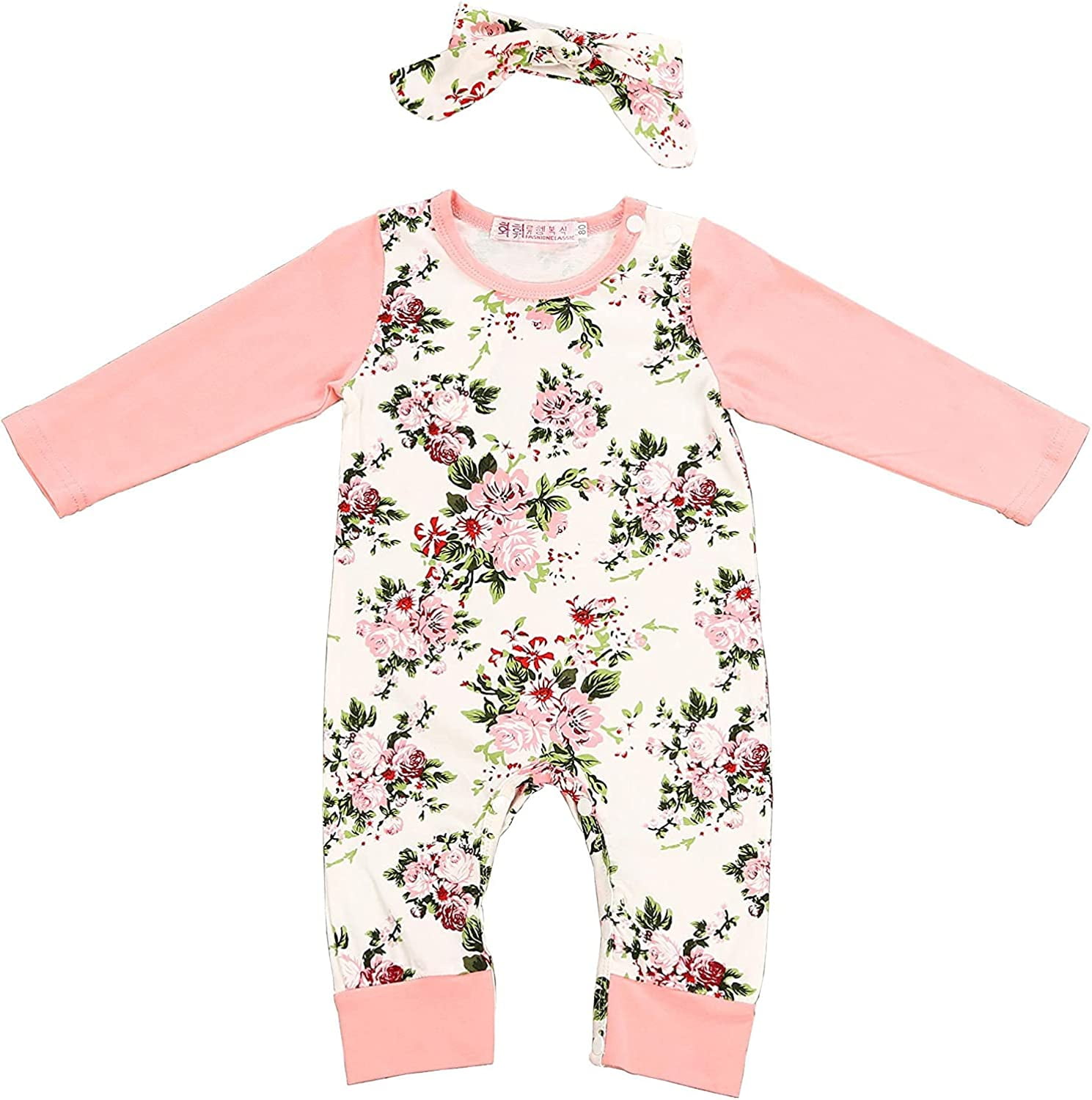 Newborn Baby Girl Clothes Romper Onesie Cotton Newborn Outfit for Girls Cute Infant Girl Jumpsuits Clothes 3-6 Months