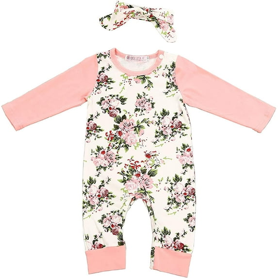 Newborn Baby Girl Clothes Romper Onesie Cotton Newborn Outfit for Girls Cute Infant Girl Jumpsuits Clothes 3-6 Months
