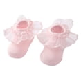 thumbnail image 1 of Newborn Baby Girl Cotton Socks Eyelet Lace Socks Frilly Ripple Ruffle Lace Princess Knitted Ankle Socks, 1 of 4