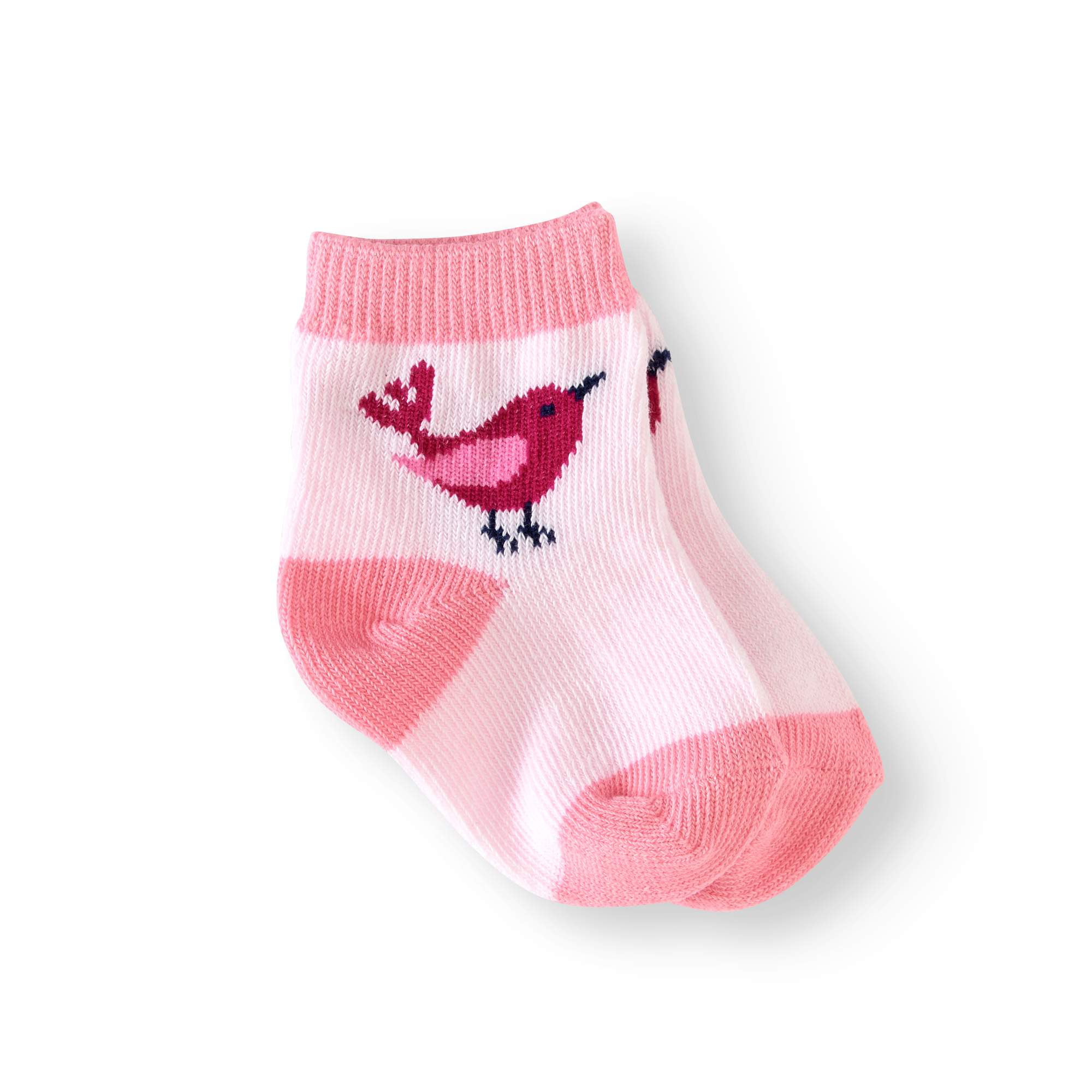 Newborn Baby Girl Cuffed Socks, 6-pack - Walmart.com