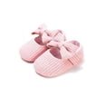 thumbnail image 1 of Newborn Baby Girl Cute Bow Sneakers Anti-Slip Soft Soled Shoe First Walkers, 1 of 6