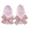 thumbnail image 1 of Newborn Baby Girl Flats with Bowknot Valentines Day Heart Print Soft Sole Infant Princess Dress Crib Shoes Non-Slip for First Walkers, 1 of 9