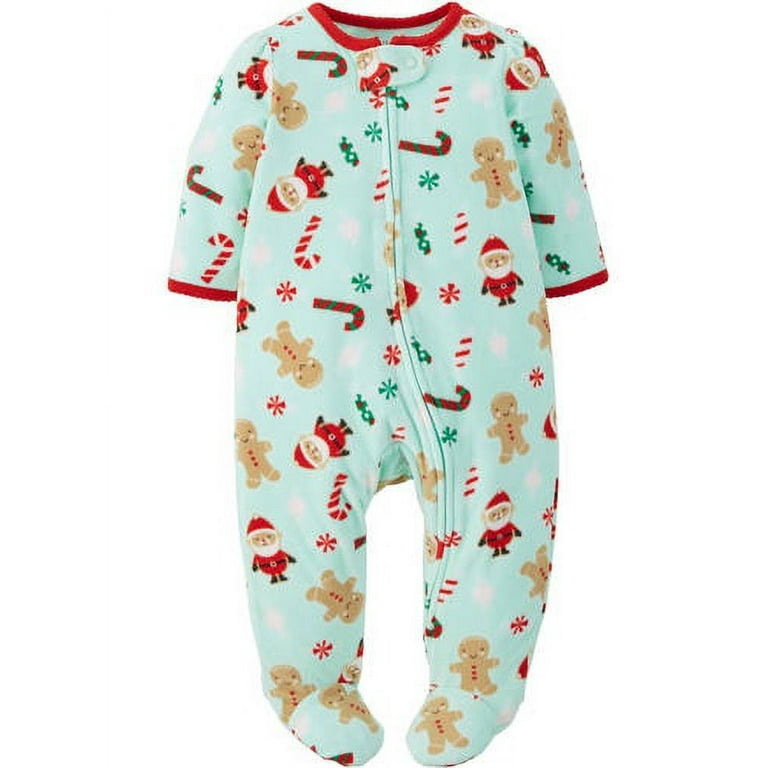 Newborn fleece footed pajamas hotsell